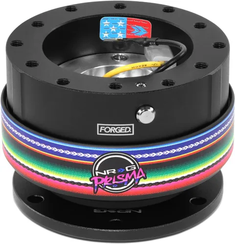 Vista 8 de NRG Innovations Gen 2.0 Adaptador de liberación rápida para volante de 6 orificios con pernos de montaje, liberación rápida - cuerpo negro/anillo