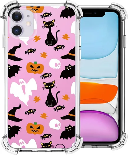 Vista 48 de Funda transparente de Halloween para Google 6a, con patrón de fantasma, funda protectora de TPU suave, delgada, a prueba de golpes, para niños