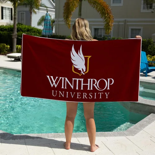 Vista 5 de Winthrop University - Toalla de playa redonda (60 pulgadas) o rectangular (30 x 60 pulgadas), toalla de piscina grande súper absorbente, sin arena