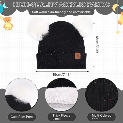 Vista 2 de Toddler Kids Winter Hats Gloves Scarfs Beanie Mittens Neck Warmer for 0 6 12 Months 1 2 3 4-8 Year Old Baby Girls Boys Gifts