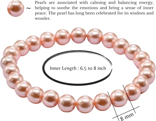 Vista 406 de Amazing Gemstone Pulsera de cristal para mujeres y hombres, pulsera de cristal curativo de protección, pulsera elástica con cuentas de piedras