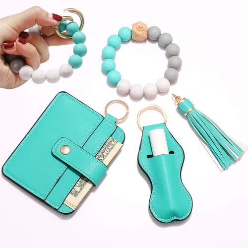 Vista 7 de BVGA Pulsera llavero de pulsera de silicona para mujer