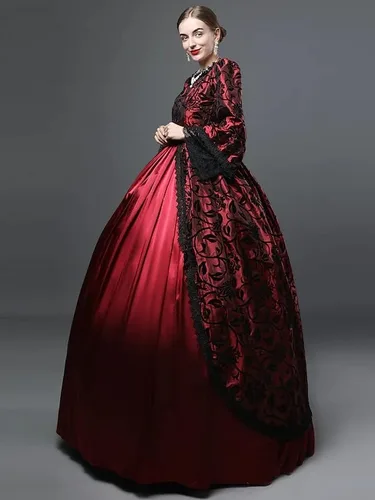 Vista 5 de Marie Antoniette - Vestido de princesa de época vestido de baile de recreación vestido de teatro vestido de fiesta de brocado vestidos de reina