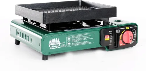 Vista 6 de King Kooker Mr. Outdoors Cookout Modelo # MOC13S Estufa de butano individual con bolsa de transporte, verde, grande