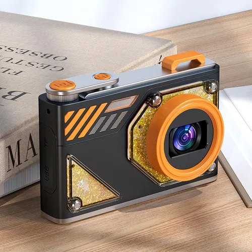 Vista 2 de Cámara digital 4K, cámara de vlogging de 48 MP con zoom digital 8X, enfoque automático, cámaras compactas de punto y disparo para fotografía