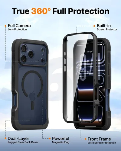 Vista 188 de DIACLARA - Funda transparente compatible con iPhone XR 6.1 pulgadas 2018