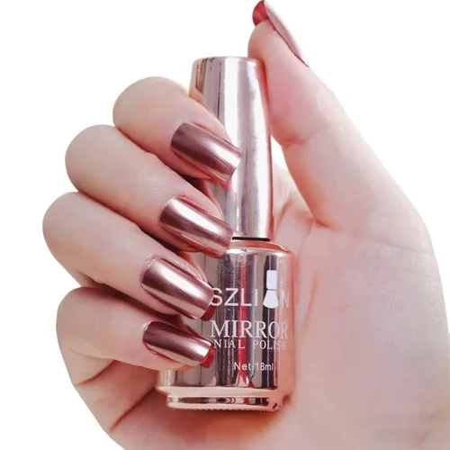 Vista 17 de KYDA Esmalte de uñas de espejo morado oscuro de 0.6 fl oz, esmalte de espejo brillante brillante para arte de uñas, arte de uñas de efecto metálico