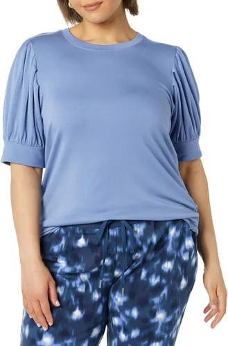 Vista 4 de Daily Ritual - Blusa de tela de toalla muy suave con mangas abullonadas