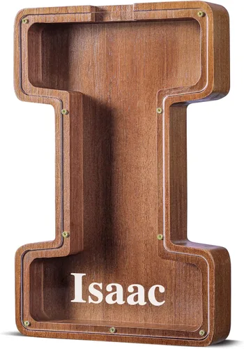 Vista 109 de SummiDate Alcancía de madera de letra para niños y niñas, Alfabeto, personalizada, regalo de cumpleaños y pascua para niños (A)