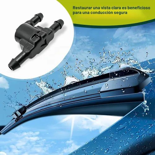 Vista 4 de Pack-2 - Válvula de retención para limpiaparabrisas de automóvil, repuesto de conector de manguera de boquilla de limpieza de 3 puertos #8532128020