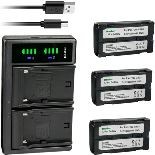 Vista 6 de Kastar Cargador de batería USB LTD2 para BDC46B, BDC-58, BDC58, BDC-70, BDC70, BLI-SRX1, SDL30, SDL50, CDC68, Energizer ERC610, Fuji VMBPL30A