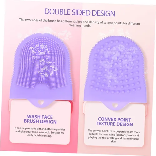 Vista 4 de FRCOLOR Cepillo de limpieza facial suave Cepillo facial de silicona Limpieza profunda Depurador de poros profundos Herramienta de lavado facial
