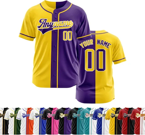 Vista 24 de Camiseta de béisbol personalizada con número de nombre cosido o impreso, camiseta de béisbol para hombres, mujeres, jóvenes, camiseta de béisbol
