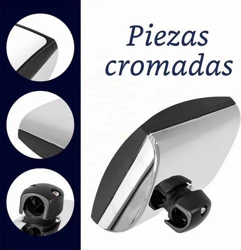 Vista 5 de High Soar Cabezal de espejo de capó convexo cuadrado cromado para International Durastar Transtar Prostar Workstar Harvester Truck Tractor 2008-2017