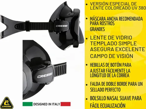 Vista 4 de Cressi Perfect View Scuba Diving, Snorkeling Mask in Pure Comfortable Silicone - Liberty Duo: Designed in Italy