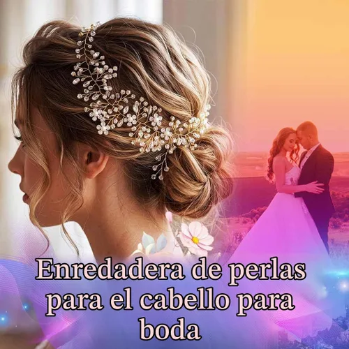 Vista 5 de Catery Diadema dorada con diamantes de imitación para novias y mujeres Dorado