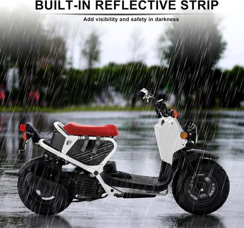 Vista 4 de Bolsa para debajo del asiento compatible con accesorios Honda Ruckus 2010-2025, bolsa de almacenamiento resistente al agua con marco lateral de Negro