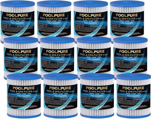 Vista 10 de POOLPURE Cartucho de filtro de piscina tipo I, compatible con Summer Waves tipo I P53RX0330000 / P53FX0330000, 58093, para bomba de piscina sobre