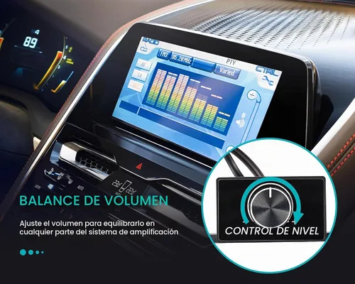 Vista 5 de NuIth - Amplificador universal para coche, controlador de nivel RCA, perilla de control de graves de audio para automóvil, subamplificador de alta
