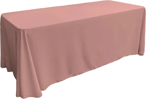 Vista 27 de LA Linen Mantel rectangular lavable de popelín de poliéster, resistente a las manchas y a las arrugas, cubierta de mesa 60x84, mantel de tela