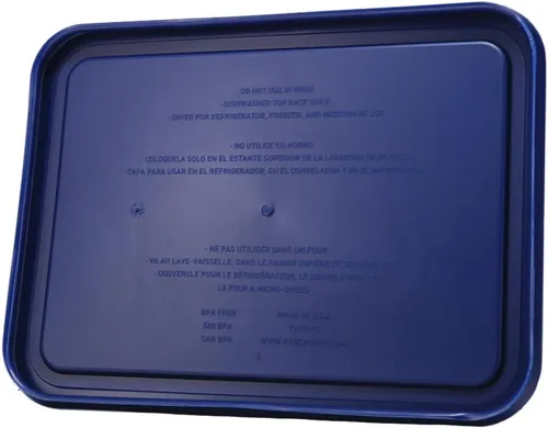 Vista 2 de Pyrex 7210-PC Tapas rectangulares para platos de vidrio, color azul, 3 tazas, Azul Superficie no porosa Fácil limpieza Ajuste apretado