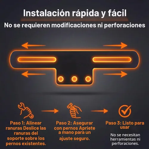 Vista 8 de Soporte para placa de matrícula de motocicleta de aleación