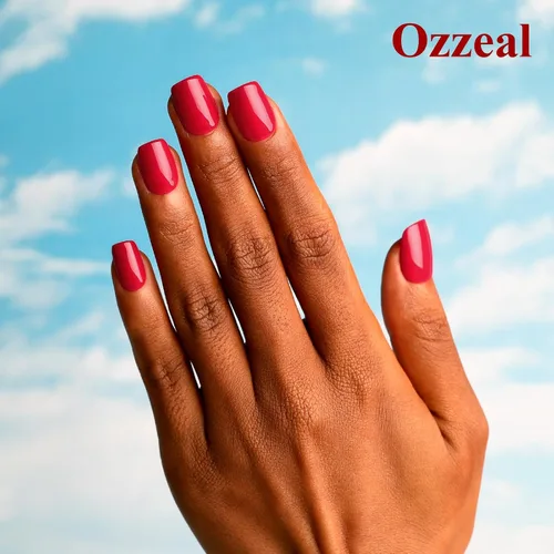 Vista 4 de Ozzeal - Esmalte en gel Apple Red - 15ml, esmalte LED UV de absorción para manicura, salón y DIY en casa - Kit de inicio para mujeres y niñas