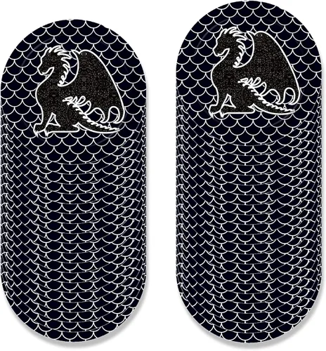 Vista 3 de Juego de vajilla desechable de 116 piezas con temática de dragón negro, suministros de fiesta con temática de dragón negro, platos de postre