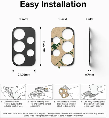 Vista 8 de Ringke Estilo de cámara compatible con Samsung Galaxy A33 5G / A53 5G / A73 5G protector de lente de cámara, marco de aluminio resistente adhesivo