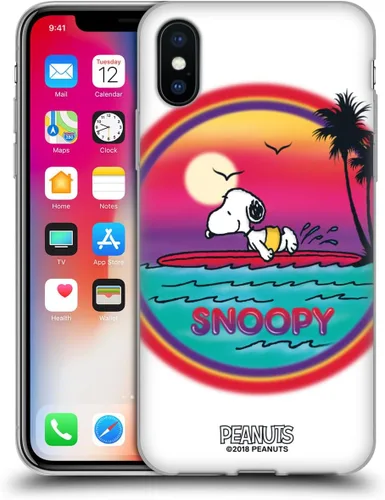 Vista 26 de Head Case Designs Funda de gel con licencia oficial de Peanuts Beach Surf Snoopy Boardwalk Airbrush [protección de grado militar] compatible