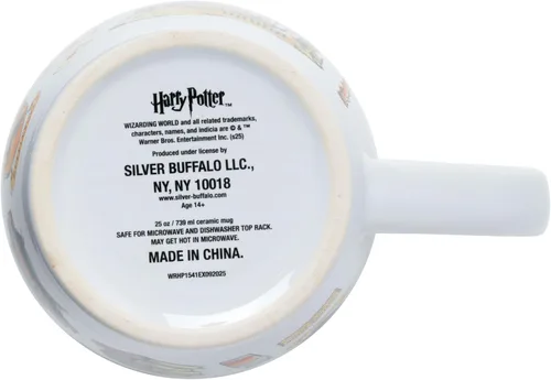 Vista 5 de Silver Buffalo Harry Potter Hogwarts Destination Jumbo - Taza de cerámica curvada, 25 onzas