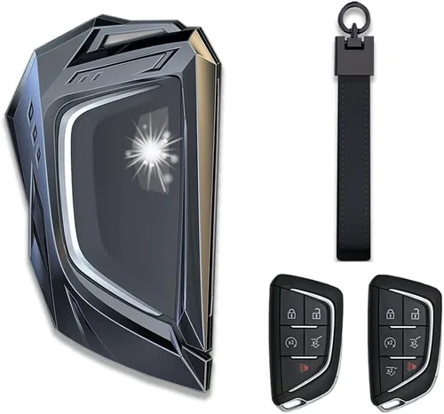 Vista 12 de Funda protectora de metal de aleación de zinc para Cadillac Escalade CT4 CT5 2020-2022 3/4/5/6 botones