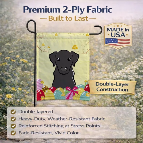 Vista 109 de Caroline's Treasures BB1923GF Bandera decorativa para jardín con diseño de Border Collie, para caza de huevos de Pascua, para jardín, jardín, patio