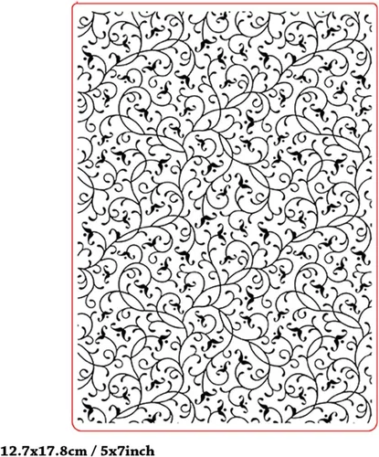 Vista 2 de Arbuya Carpetas en relieve de plástico para hacer tarjetas o diario Flores de filigrana en relieve plantillas de álbum de fotos Papel hecho a mano