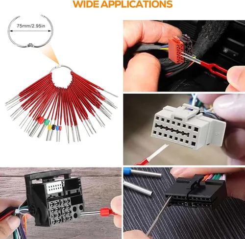 Vista 7 de Linkstyle Kit de herramientas de extracción de pasadores de terminal mejorado, juego de herramientas extractoras de pines de conector eléctrico