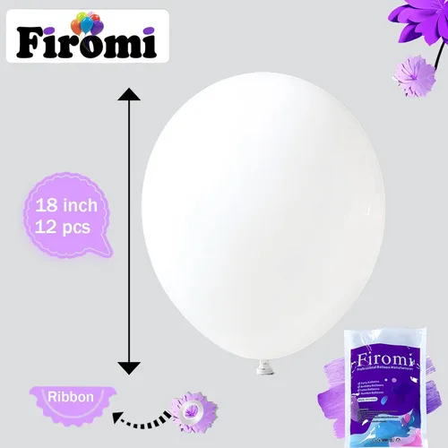 Vista 2 de Firomi - Globos blancos de 18 pulgadas, paquete de 12 unidades C09-blanco