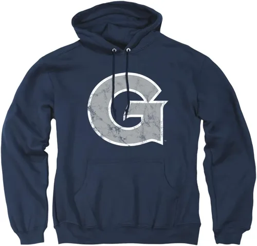Vista 175 de Distressed College Primary Logo Adult Pullover Hoodie Collection 1 Universidad Estatal de Albany