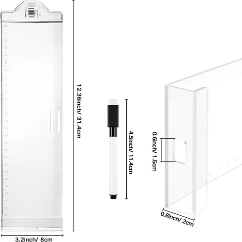 Vista 7 de Tableros de notas para monitor para computadora, paquete de 2 unidades (izquierda y derecha) multifunción de acrílico para recordatorio, panel