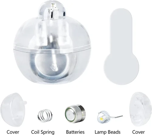 Vista 4 de 150 luces de globo redondas LED mini, lámpara de bola de globo, tiempo de espera largo, luces impermeables para farol de papel, globo, fiesta, boda