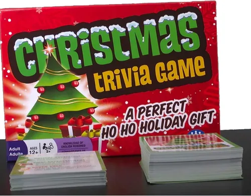 Vista 5 de Juego de trivia de Navidad: un Ho-Ho perfecto contiene más de 200 cartas, gran juego de fiesta para edades de 12 años en adelante juegos de cartas