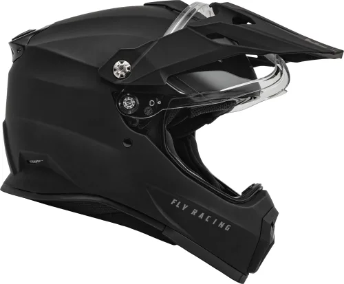 Vista 5 de Fly Racing Trekker - Casco sólido (negro mate, talla XS)