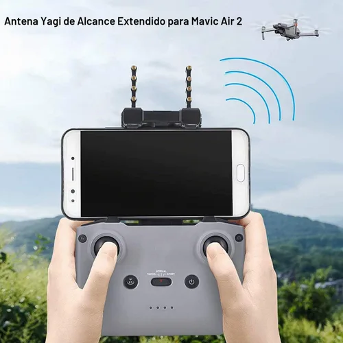 Vista 4 de Skyreat Extensor de Rango de Antena Yagi-UDA 5.8Ghz Amplificador de Señal para DJI Neo/Mini 5 Pro/ 4K 3 Pro Mavic Air 2 Drone RC-N1 / RCN2 /RCN3
