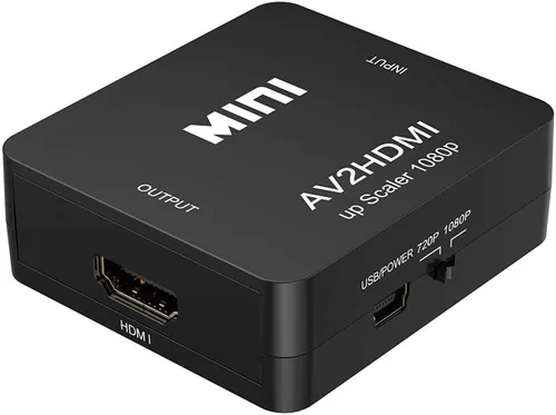 Vista 2 de Cables Direct Online Convertidor RCA AV a HDMI para consolas, compatible con Nintendo NES Gamecube PC, portátil, Xbox PS4, PS3, TV, STB, VHS, VCR