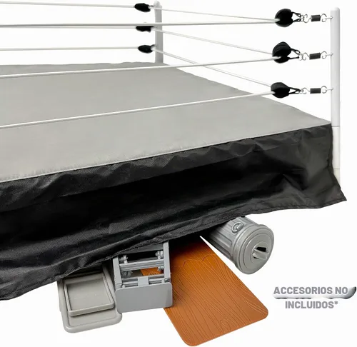 Vista 4 de Juego de jaula de acero y anillo de lucha libre para figuras de acción de lucha libre