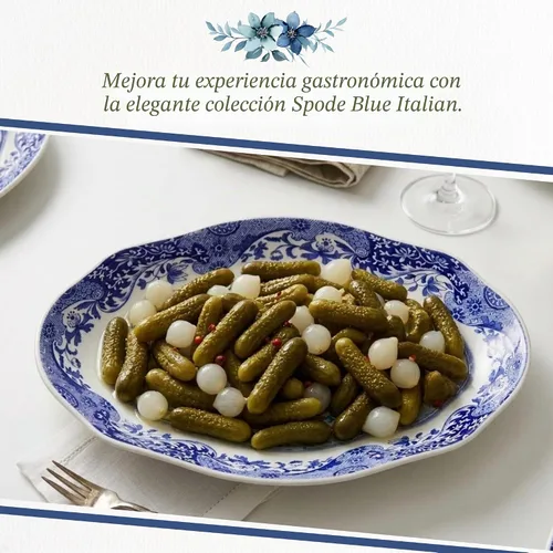 Vista 5 de Spode - Plato de pepinillo italiano azul italiano azul - BlueWhite