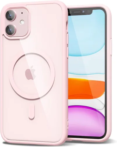 Vista 84 de oakxco Funda magnética transparente compatible con Magsafe, bonita funda delgada y transparente de poliuretano termoplástico no amarillenta, carcasa