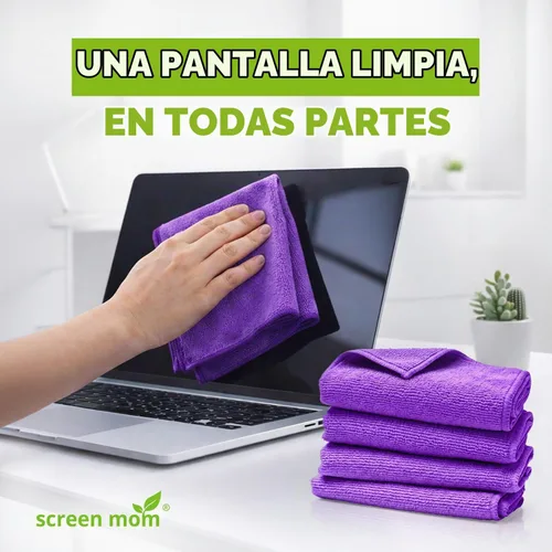 Vista 2 de Paquete de 4 paños de microfibra para TV, automóvil, laptop y computadora