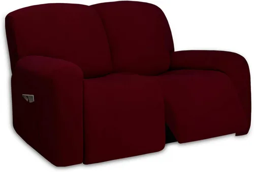 Vista 143 de PureFit Funda súper elástica para sofá reclinable con bolsillo, funda de sofá suave y antideslizante de elastano, lavable, protector de muebles