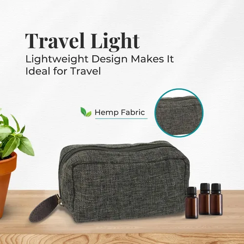 Vista 3 de Got Oils? Your Oil Tools - Estuche de transporte de aceite esencial, estuche de viaje portátil de cáñamo, capacidad para 10 botellas, adecuado