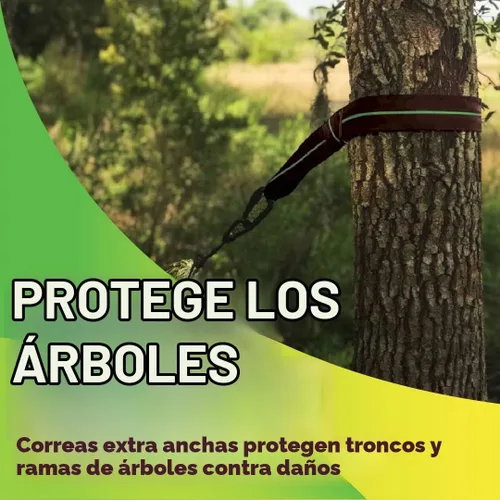 Vista 4 de Swurfer Correas de Árbol para Columpio y Hamaca – Kit de Colgado para Hamaca, Columpios de Árbol, Duradero, Resistente a la Intemperie, Libre